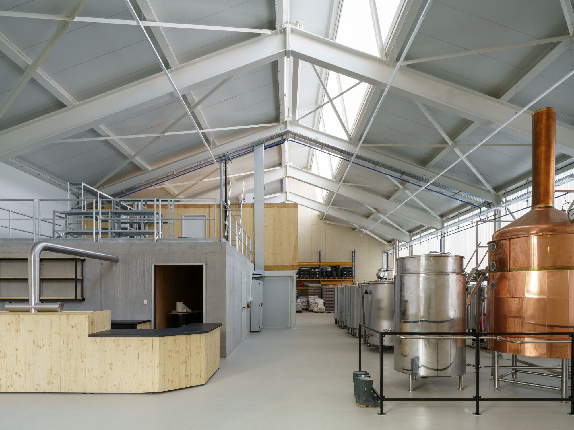 interior of a modern brewery in southern germany