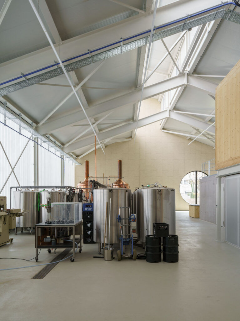 interior of a modern brewery in southern germany 