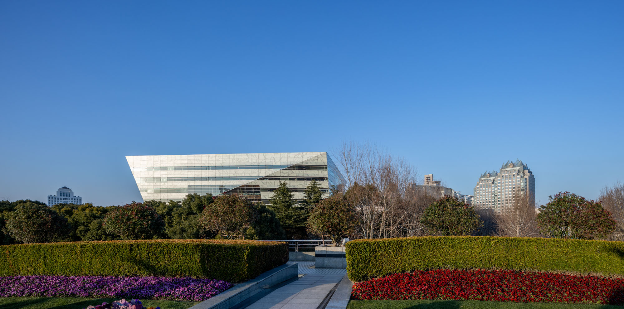An exterior photograph of the shanghai library east