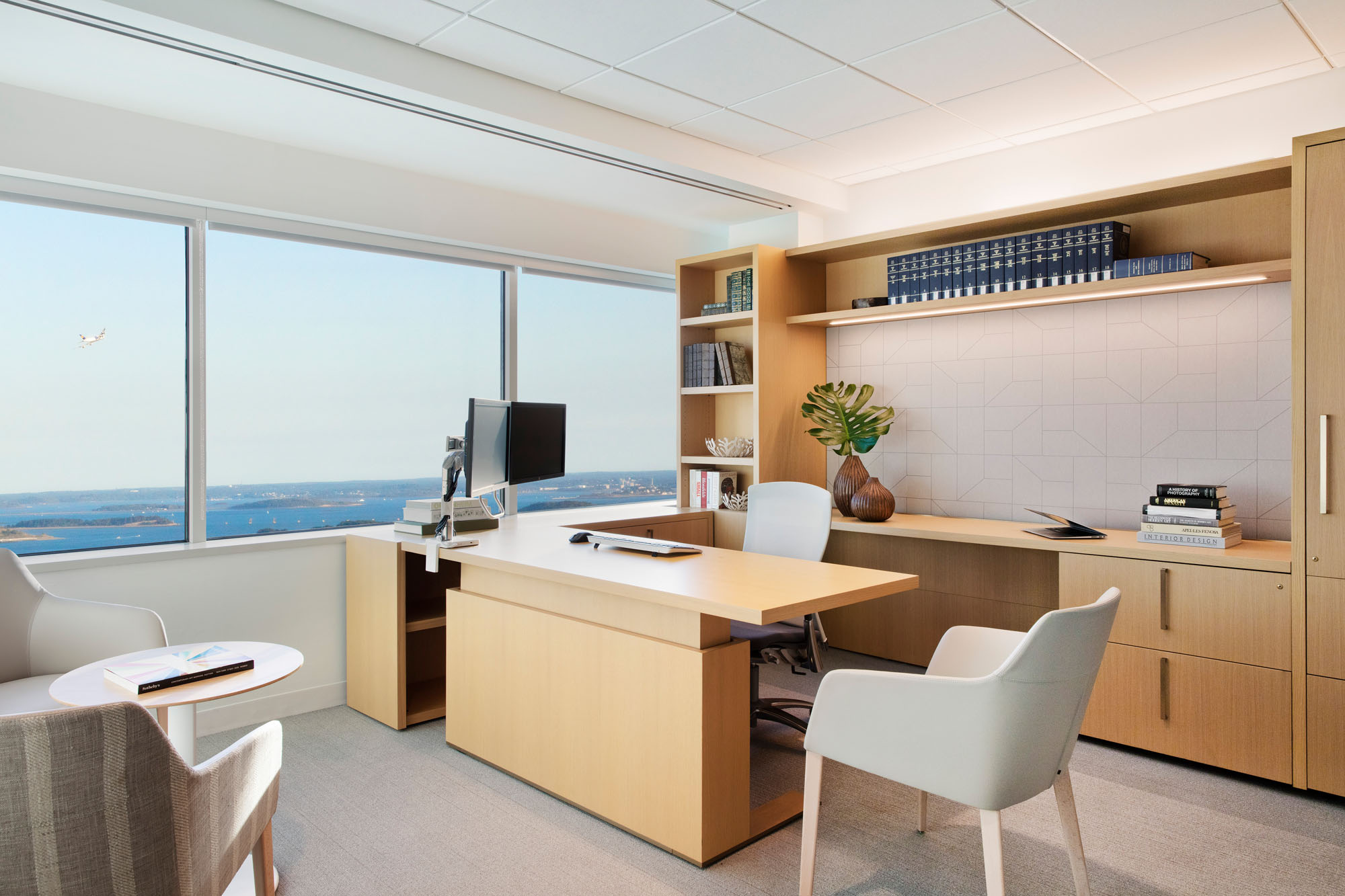 a private law office with a view of boston harbor
