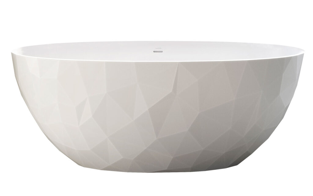 An image of a geometrically designed bathtub