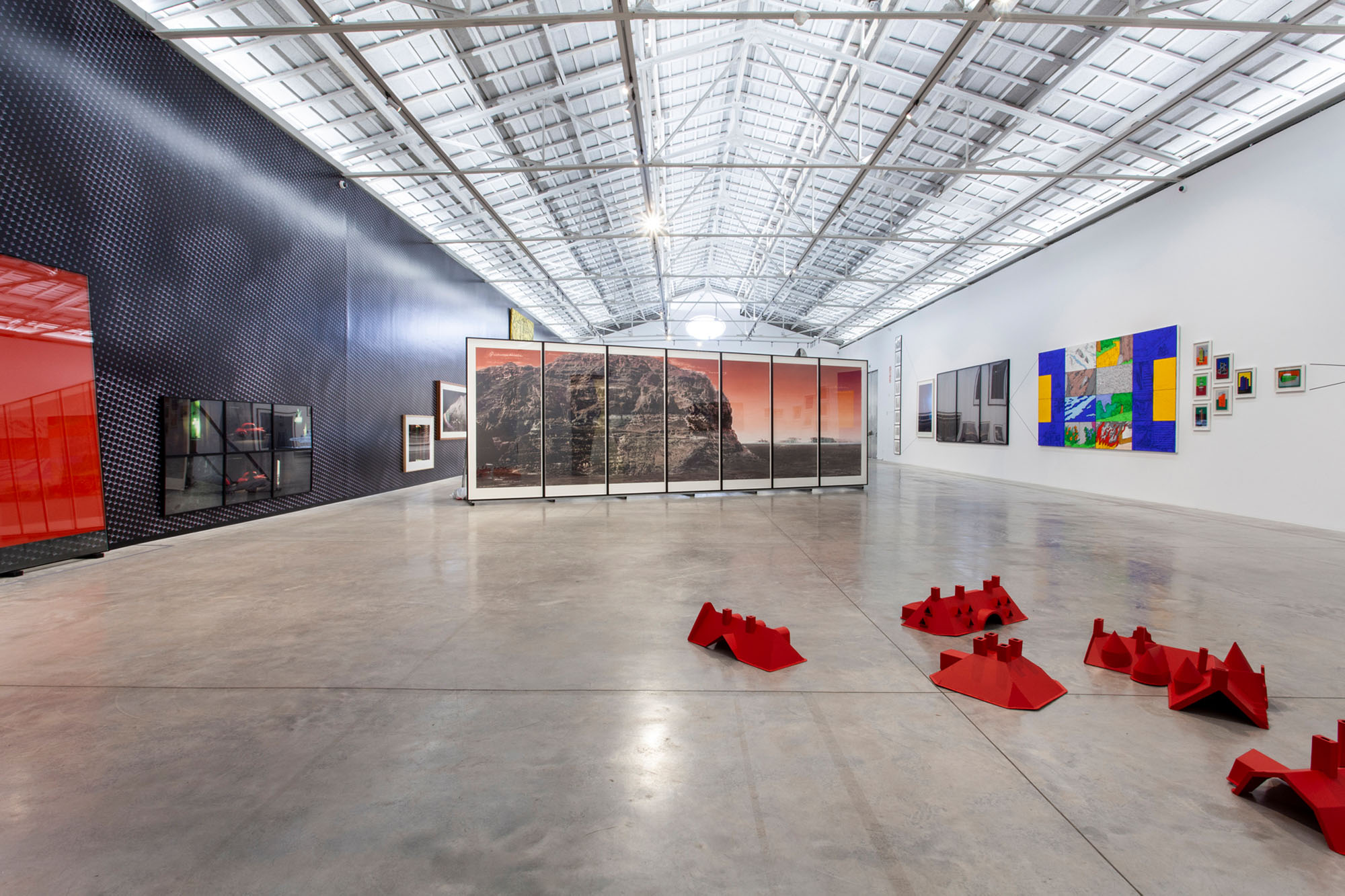 interior of an art exhibition at the Bombas Gens art space in valencia