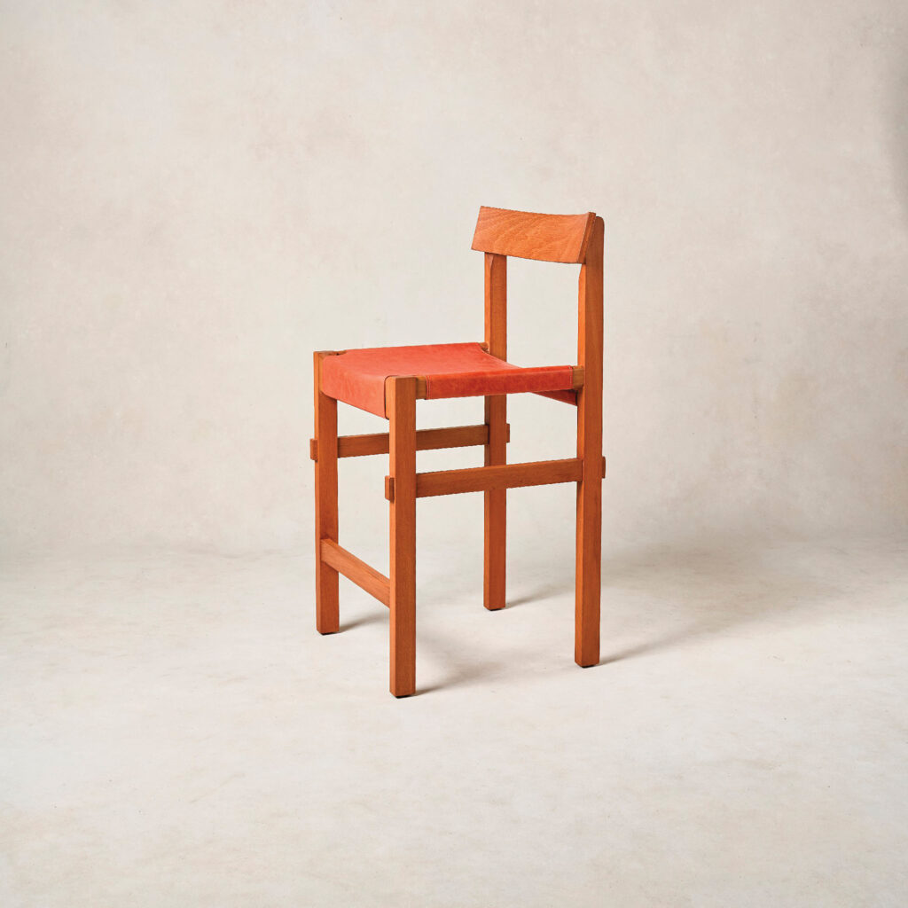 Image of a high orange chair