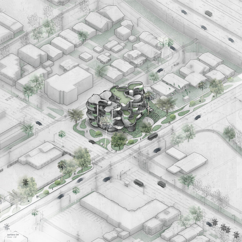 rendering of an urban infill project