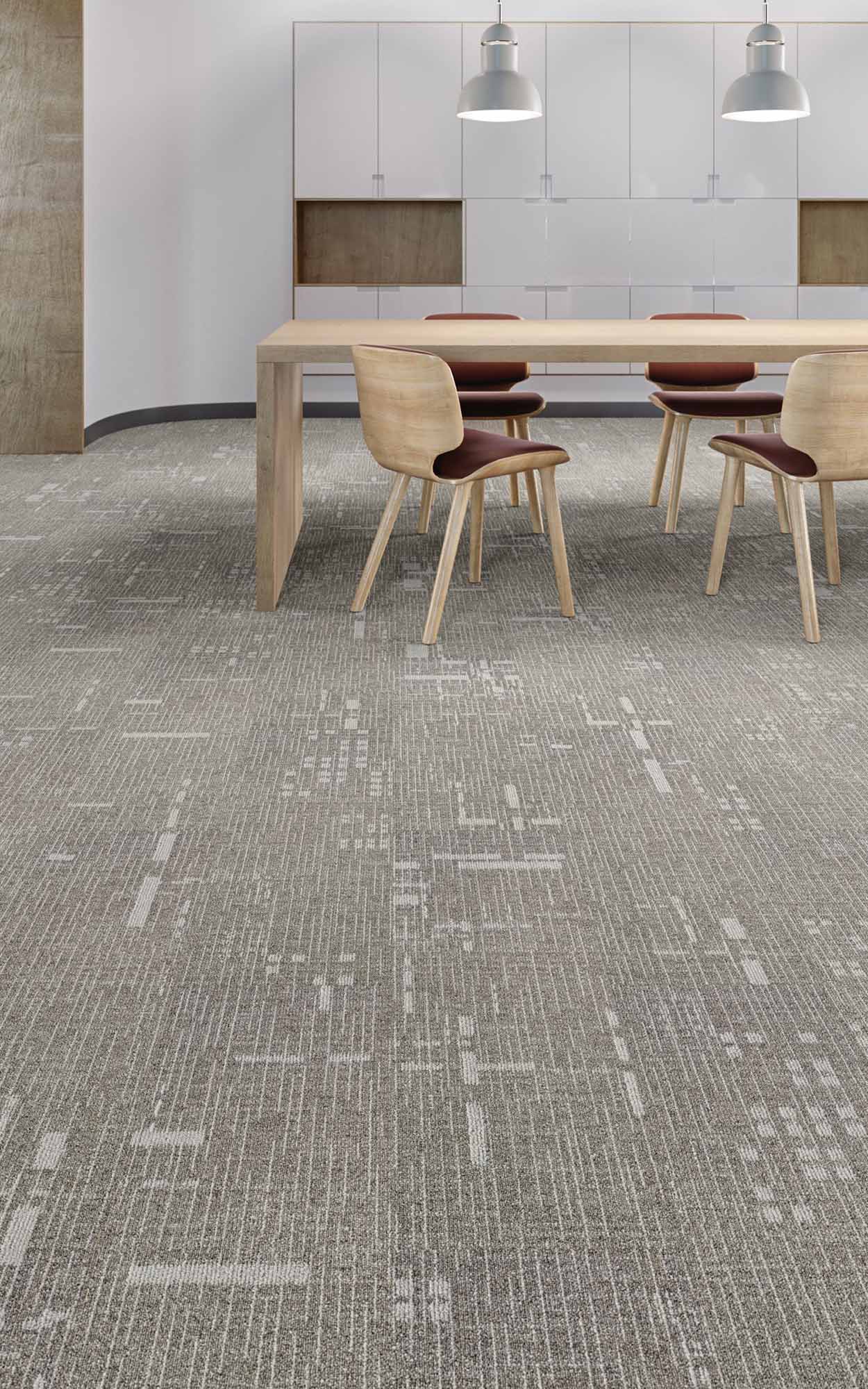 Mohawk Group Fractal Fluency carpet
designed with beyond carbon neutral, with patterns that relieve stress
