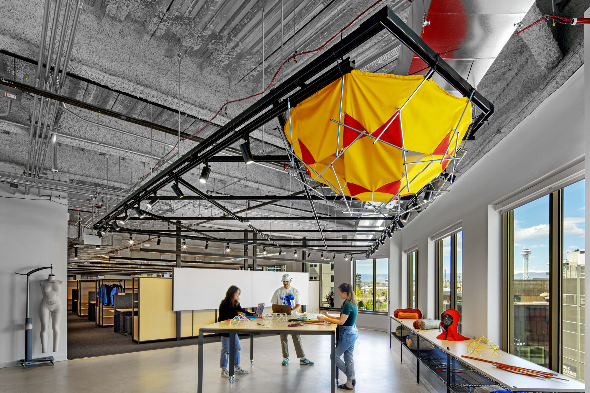 upside down tent in office space