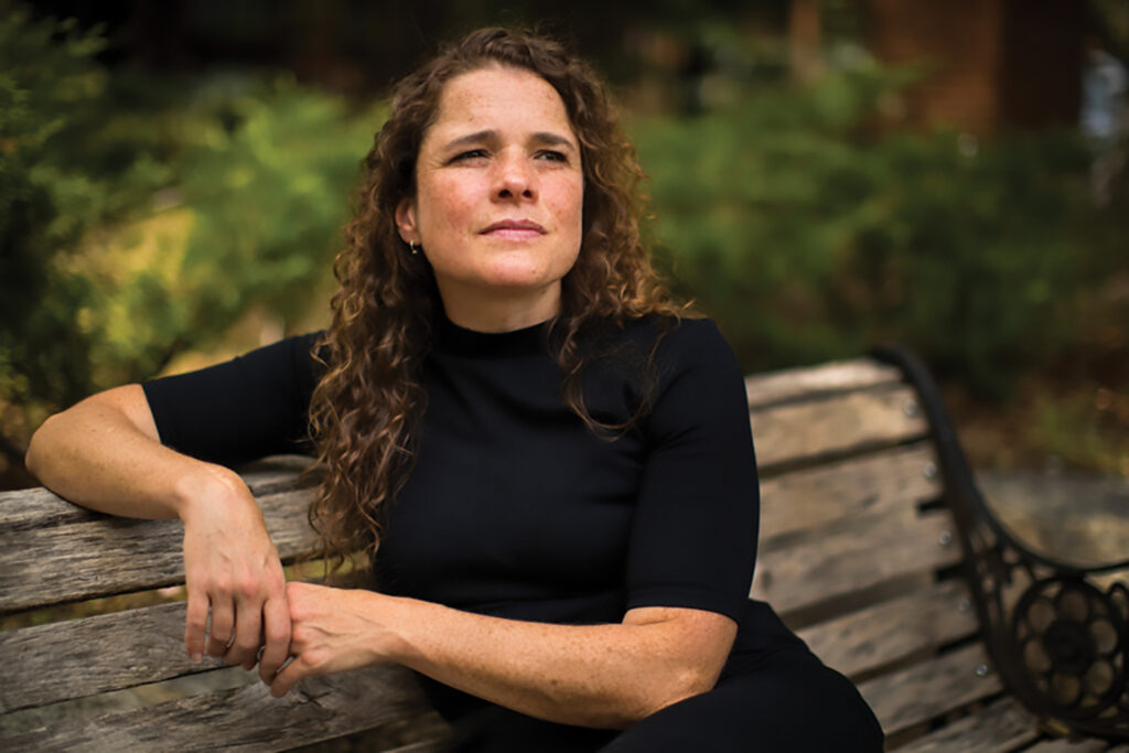 Sarah Williams, associate professor in the department of Urban Studies and Planning, poses for a portrait in Boston, Massachusetts on August 6, 2020. 