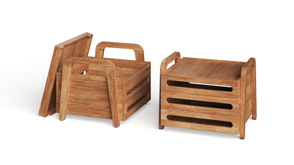 Image of two wooden storage cases