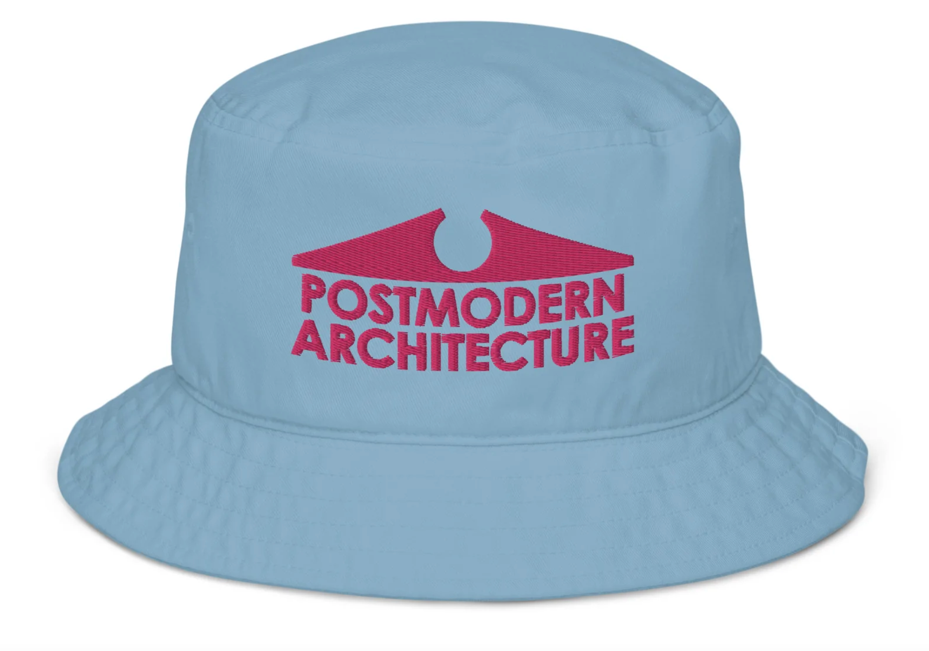 a bucket hat that says postmodern architecture